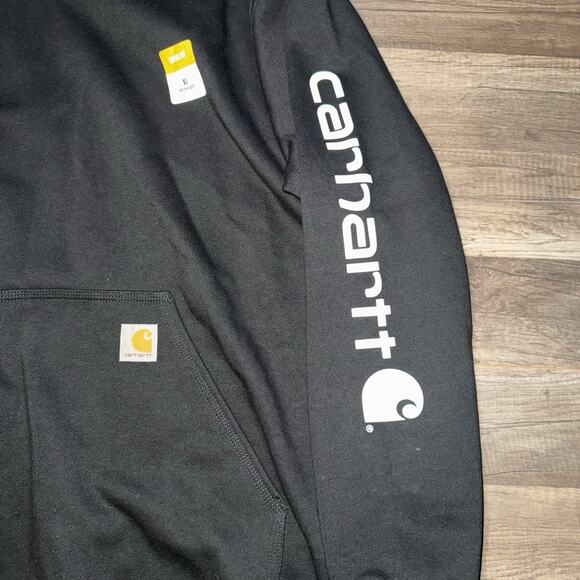 Carhartt Men's NWT K288 Hoodie Sz X-Large Loose Fit Logo Sleeve Mid weight - Picture 2 of 5